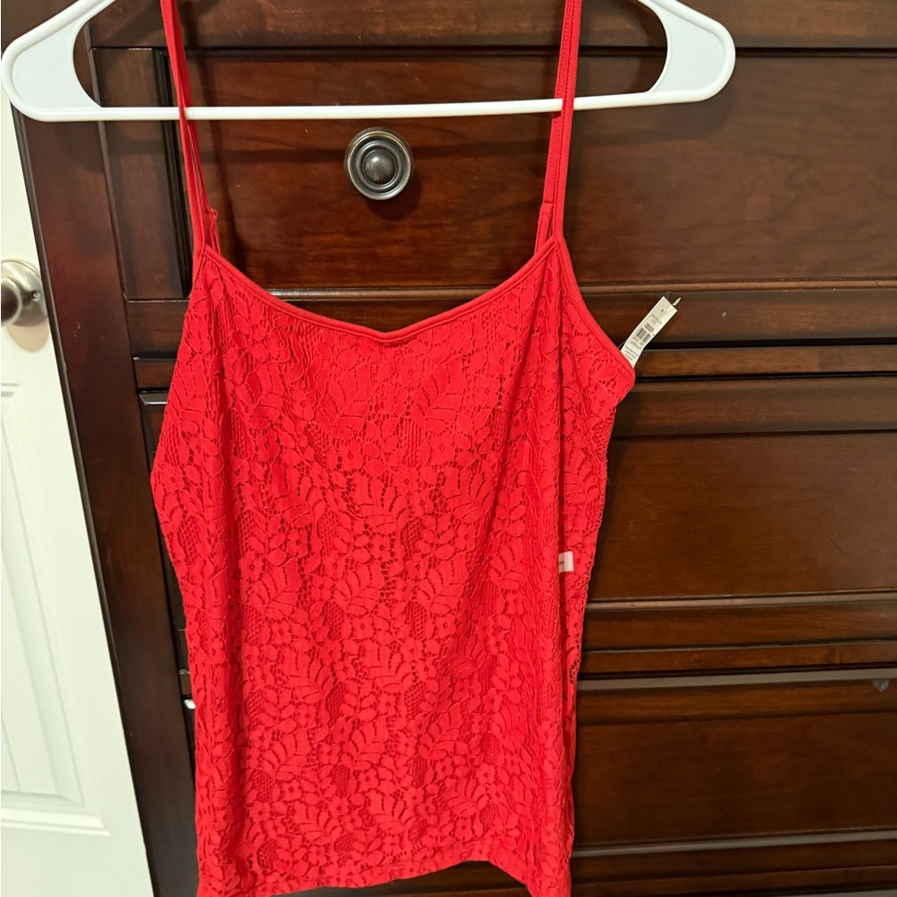 Ann Taylor Red Lace Women’s Camisole